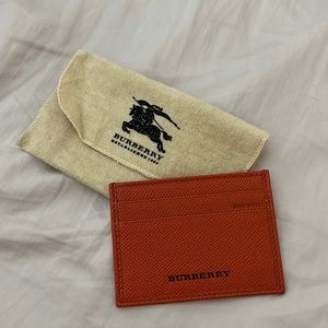 Burberry Orange Leather Cardholder